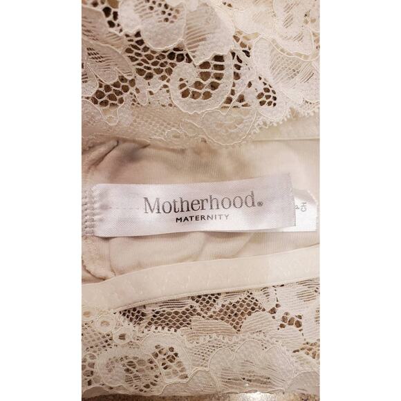 MOTHERHOOD Maternity Cream Bralette With Lace wrap Bra Size Small - Picture 3 of 7